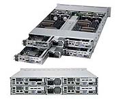 Platforma 2022TG-HLIBQRF, H8DGT-HLIBQF-O-P, 827H-R1620BP, 2U, Four Nodes, Dual Opteron 6000 Series