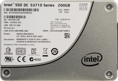 SSD 2.5'' 200GB Intel DC S3710 HET-MLC Sata 3 Bulk