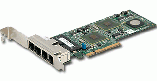Supermicro 4-port Gigabit Standard LP NIC Card, Intel 82576 AOC-SG-I4