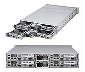 Platforma 2022TC-BIBQRF, H8DCT-IBQF, 827H-R1400B, 2U, Four Nodes, Dual Opteron 4000 Series foto1