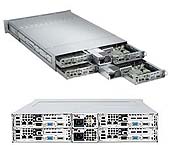 Platforma 2022TG-HIBQRF, H8DGT-HIBQF, 827H-R1400B, 2U, Four Nodes, Dual Opteron 6000 Series