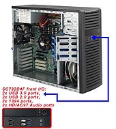 Obudowa serwerowa CSE-732D4F-865B Black SC732D4F Desktop Chassis W/ 865W