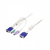 LevelOne KVM 1 to 3 Combo Kabel 5m