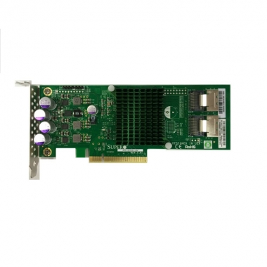 Supermicro Gen-3 PCI-e@8Gb/s,6Gb/s SAS,8 internal ports,low profile,RAID 0,1,10 AOC-S2308L-L8I+