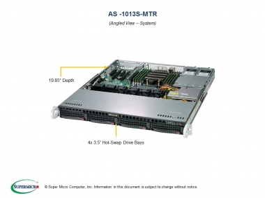 Supermicro AMD EPYC A+ Server 1013S-MTR Single Socket, 4x HDD, 2x 1GbE LAN 