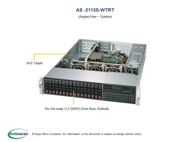 Platforma 2113S-WTRT, H11SSW-NT, 213TS-R1K23WBP, 2U, EPYC, 2x10GbE, 16x 2.5