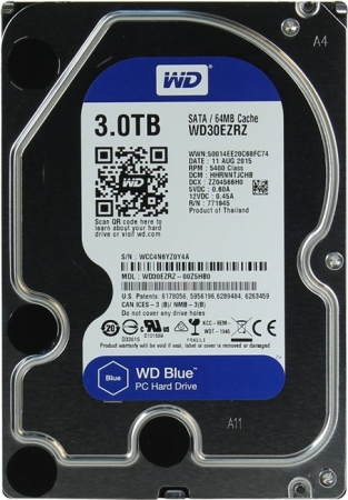 HDD WD Blue WD30EZRZ 3TB/8,9/600/54 Sata III 64MB