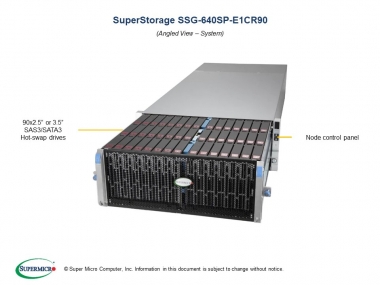 Platforma Super Storage Intel X12 Single Node 90-bay Storage Server