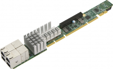 Supermicro 1U Ultra Riser with 4 10Gbase-T and 2xNVMe Intel X540 (For Integration Only)