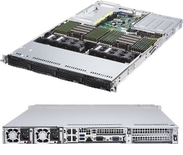 Platforma 1023US-TR4, H11DSU-iN, 819UTS-R1K02P-T, 1U, Dual EPYC 7001/2, DDR4, 4xGbE, Redudant 1000W