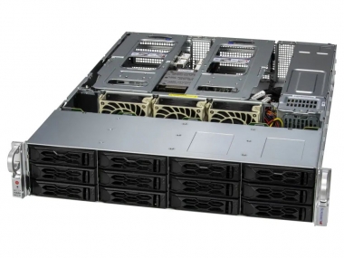 Platforma AMD Genua 2u, 12 bays, 4 PCIE 5.0 x16 (CSO)