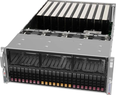 Serwer Supermicro AS-4125GS-TNRT1 Single-Root PCIe GPU System z obsługą do 10 Kart GPU