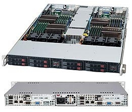 Obudowa serwerowa CSE-809T-1200B BLACK 1U TWIN SC809T W/ 1200W PWS