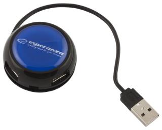 Hub USB Esperanza EA135B YOYO 4xUSB 2.0 czarno-niebieski