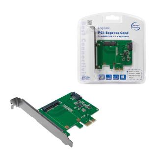 Kontroler SATA LogiLink PC0077 PCIe, 1x mSATA SSD + 1x SATA HDD