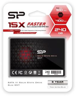 Dysk SSD Silicon Power S57 240GB 2.5'' (510/400) SATA3 7mm 3D TLC