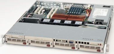 Obudowa serwerowa CSE-813MS-520CB BLACK 1U SC813M 4 SCSI W/520W PWS