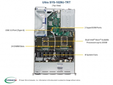 Supermicro Ultra 1U, 10x2.5' 2X10GBaseT, X11DPU, 119UAC2-R751-T