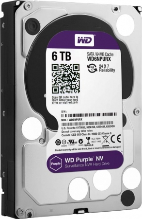 HDD WD Purple NV WD6NPURX 6TB/8,9/600 Sata III 64MB