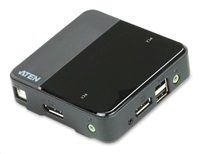 ATEN 2-port DisplayPort KVM USB, audio, včetně kabelů foto1