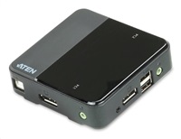 ATEN 2-port DisplayPort KVM USB, audio, včetně kabelů