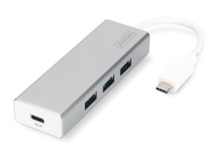 HUB 3-portowy Digitus USB 3.0 SuperSpeed z Typ C z Power Delivery