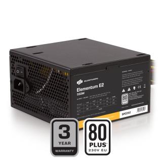 SilentiumPC 550W / Elementum E2 / 120mm fan / Akt. PFC / 80PLUS EU