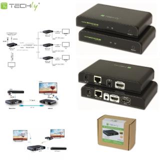 Extender HDMI HDbitT Techly EXTIP-383IR po skr«tce Cat. 6/6a/7, do 120m, FullHD z IR, czarny IDATA foto1