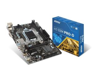 Płyta MSI H110M PRO-D /H110/DDR4/SATA3/USB3/PCIe3.0/s.1151/mATX foto1