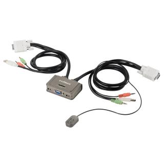Switch KVM Edimax EK-2U2CA 2xUSB z kablami i audio foto1