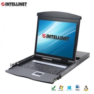 Przełącznik KVM Intellinet 8-portowy USB/PS2 z konsolą LCD 17''/1U IDATA KVM-LCD17  foto1