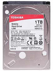 TOSHIBA HDD L200 Mobile (CMR) 1TB, SATA III, 5400 rpm, 8MB cache, 2,5'', 9,5mm, BULK