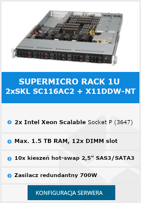 Supermicro Serwer 1U